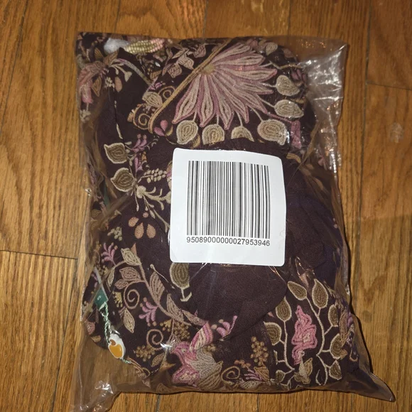 FARM Rio Bella Mini Dress Burgundy Floral Long Sleeve Dress NWT Size Small - Picture 10 of 10